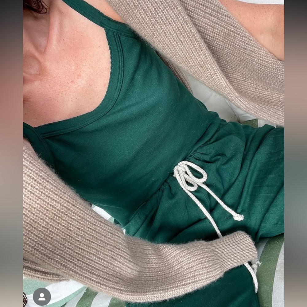 DONNI. Pointelle Organic Cotton Sweats
